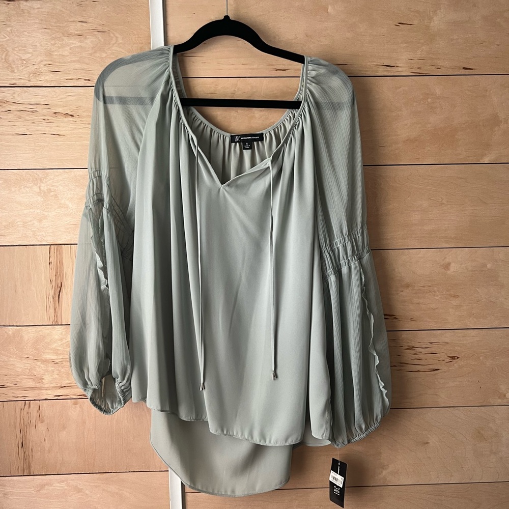 Sea Foam sheer Flowy Top